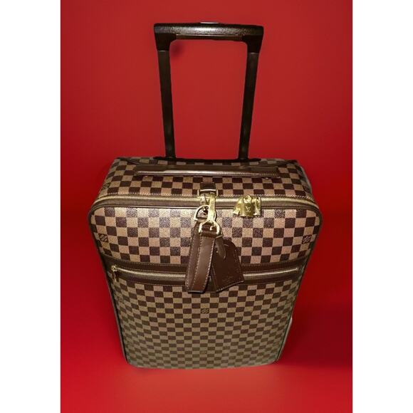Louis Vuitton Pegase Legere Suitcase Checker Damier Ebene Unisex Bag 🎁 A+ - Picture 7 of 16